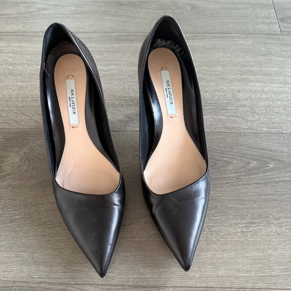 Black Leather MM Lafleur Heels - Size 36 (US 6)
